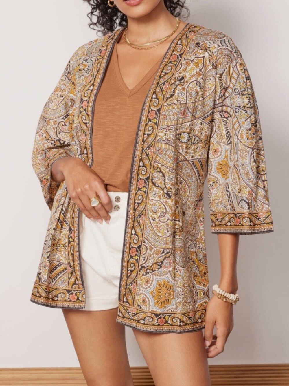 CLEOBELLA Kaleidoscope Wrap oversized Kimono Lightweight Cardigan paisley XS/S